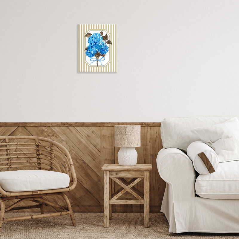 Plaque murale d'hortensias bleus bleus, design par Adonna Ebrahimi
