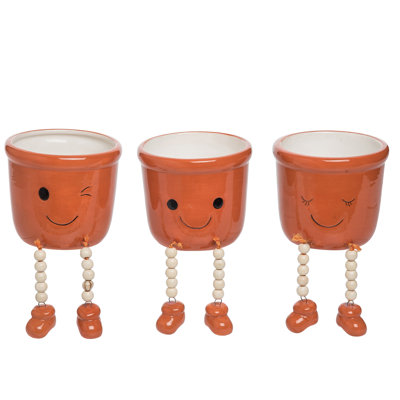 Ensemble de 3 pots à fleurs Dolomite Happy