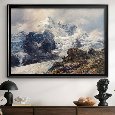 Paysage de montagne avec un glacier - Edward Theodore Compton - Toile tendue avec châssis, c. Fin du 19e siècle / début du 20e siècle