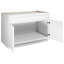 Armoire de cuisine avec base d'évier de style shaker non assemblé Brookings par Design House, blanc-1272543410