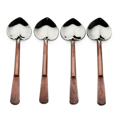 Semiye Heart Coffee/Dessert Table Spoon 4 Pc. Set