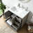 32'' Gray Morden Free-standing Single Bathroom Vanity Set With Storage