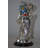 Kristopher Clown Plays the Drams Resin Statue Silver finish - Size: 6"L x 6"W x 16"H.