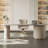 Beige Free Form Stone with 3 drawers desk-110223084