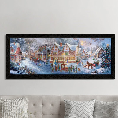 Getting Ready For Christmas by Nicky Boehme - Panoramic Painting on Canvas