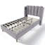 Velvet Grille-Panel Bed With Charging Station-459004539-459004537