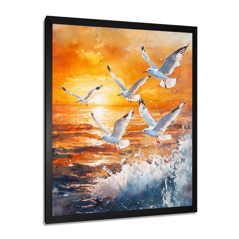 Axen - Animals Canvas Wall Art, Black, 20" H x 12" W, Single Picture Framed Print