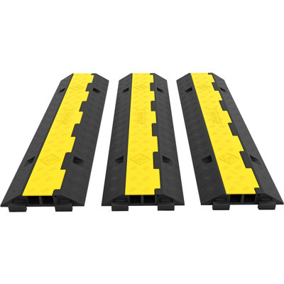 3 pièces 2 câbles en caoutchouc pour couvrir les câbles électriques Rampe de protection 11 000 lb