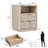 31.5" Wide Modern Chest Of Drawers With Lighting,Fluted Dresser For Bedroom With 5 Drawers-987009757