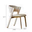 Chaise de salle à manger moderne à dossier côtelé avec détails dorés - siège rembourré confortable, design élégant