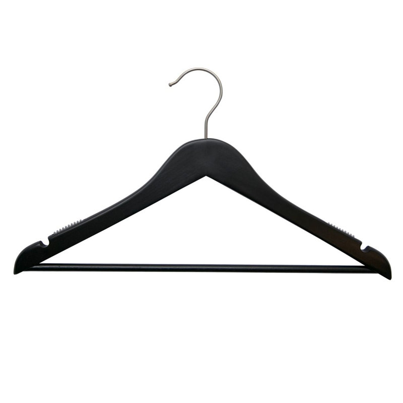 Cintre standard en bois Filip, 100, Chrome brossé / noir