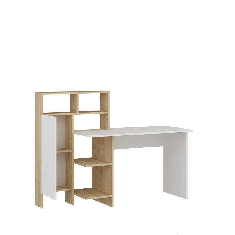 Anuoluwa Writing Desk, White/Oak