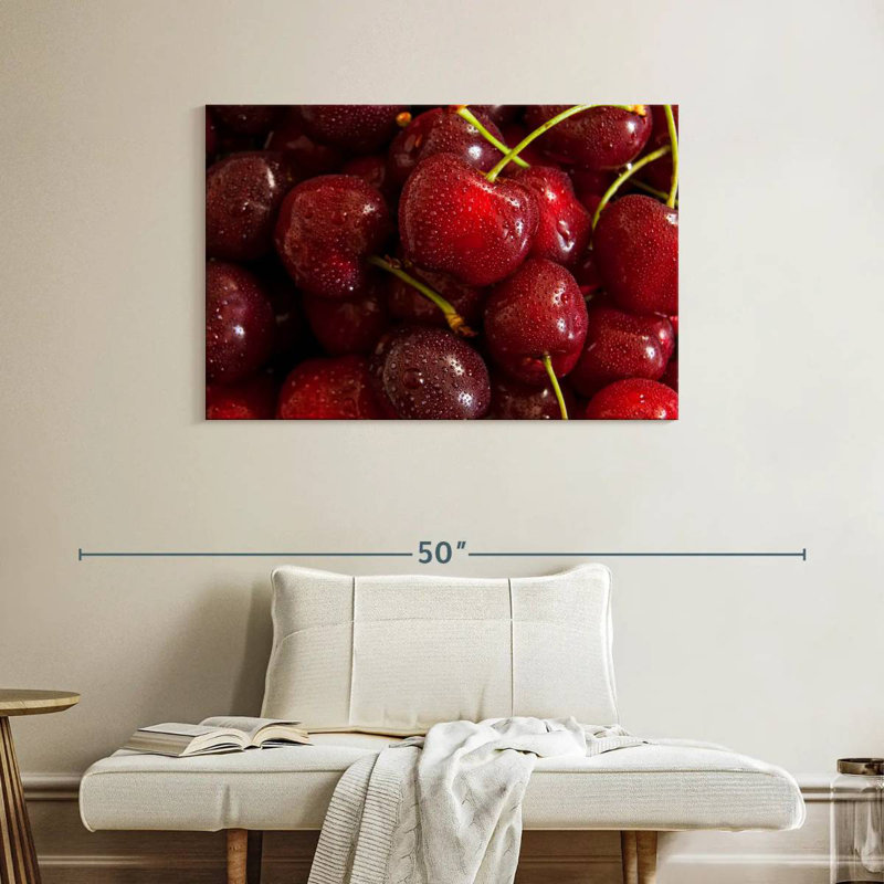 Yarlin Red Cherries, 26" H x 39" W