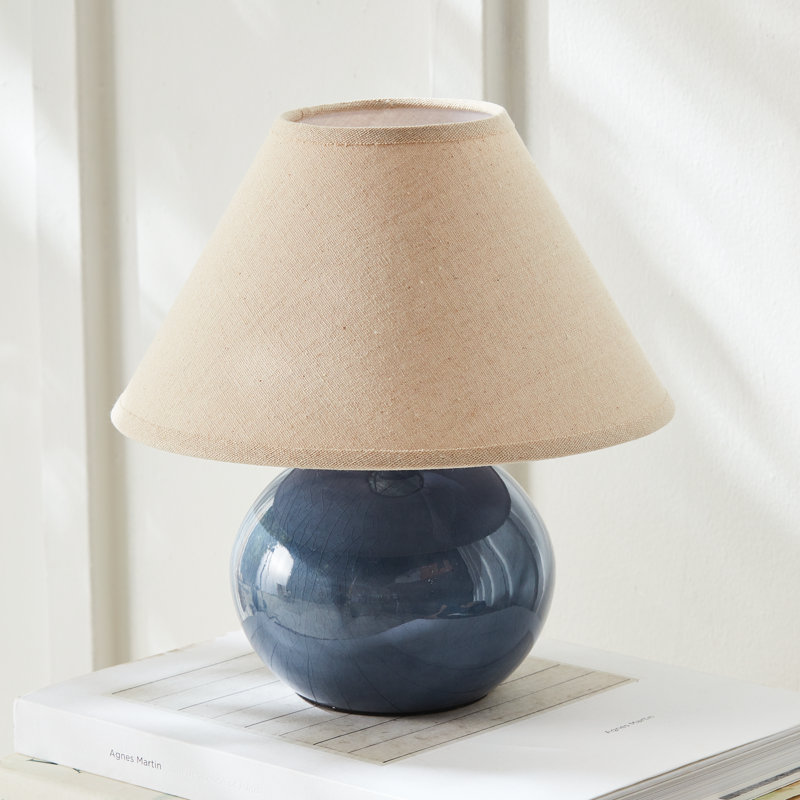 Oscar Standard Table Lamp, Blue, 11" H x 10" W x 10" D