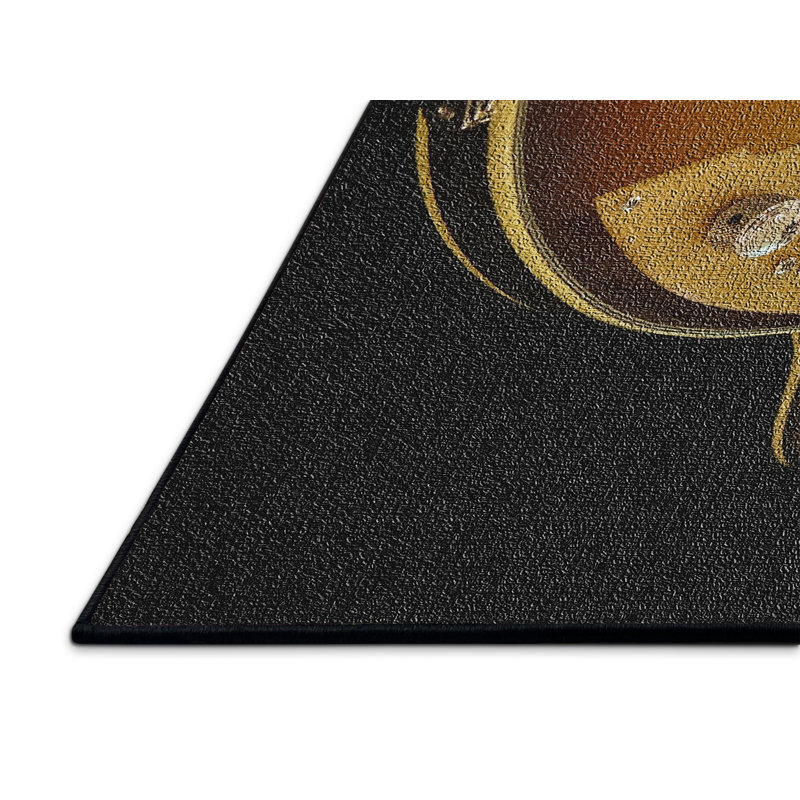 Tapis électrique brun pour guitare électrique, Rectangle 5 pi x 7 pi