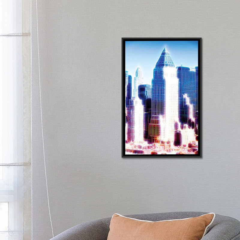 «Blue Summit», impression sur toile, H 26 po x l 18 po x P 1,5 po, Toile avec cadre noir, Pas de tapis