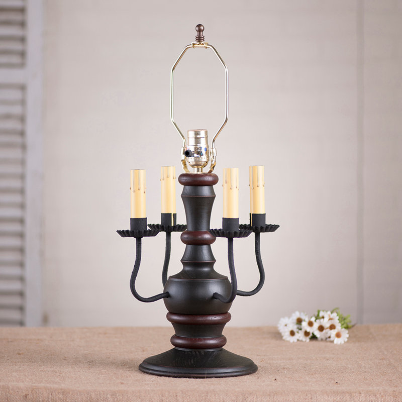 Base de lampe de table 22 po Rossiter, Sturbridge Black / Red Stripe
