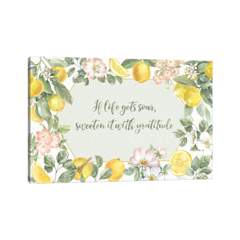 Citrus Charm I by Beth Grove - Wrapped Canvas Print, 20.32 cm H x 30.48 cm W