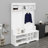 Modern Hallway Hall Tree With Metal Hooks And Storage Space, Multi-Functional Entryway Coat Rack With Shoe Cubbies-2083906460