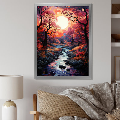 «Sunset Whimsical Riverbanks II», reproduction sur toile