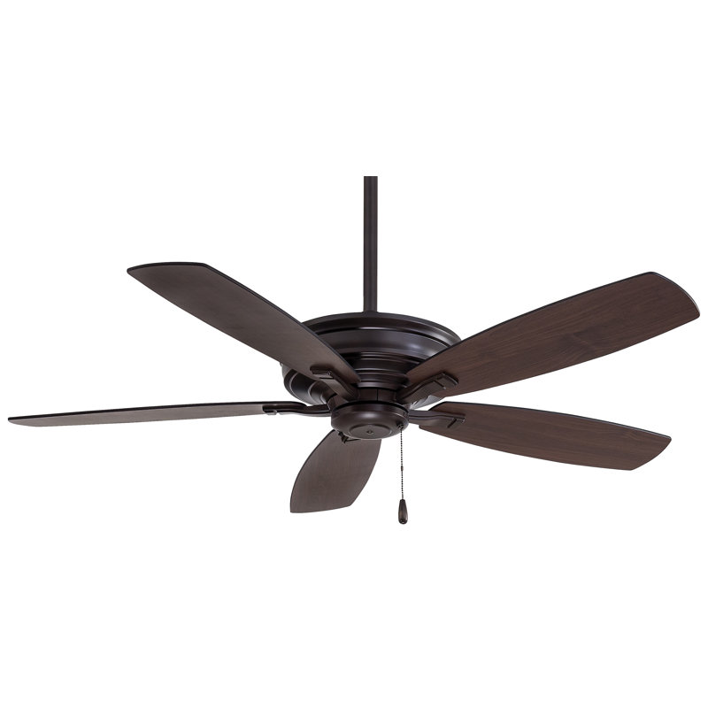 52" Kafe' 5 - Blade Standard Ceiling Fan with Pull Chain, Cocoa