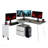 Rotating Multi-Positional Modern Desk, Grey