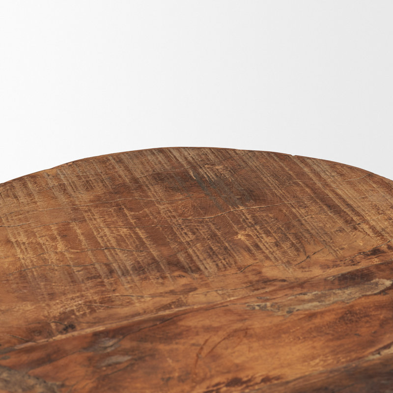 Grand plateau en bois massif récupéré Kerra, H 3 po x l 12 po x P 12 po