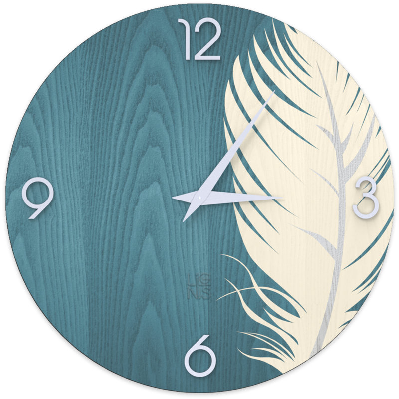 Dolcevita Wall Clock, 40cm H x 40cm W x 3cm D, Blue/Beige