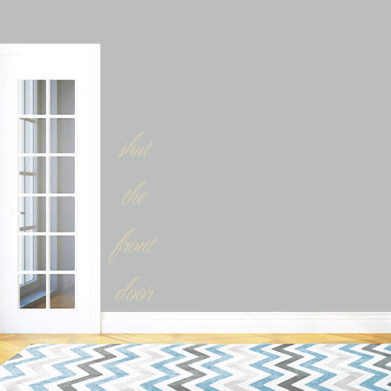 Text & Numbers Non-Wall Damaging Wall Decal, Beige