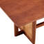 Table basse décorative rectangulaire en bois massif de couleur noyer riche