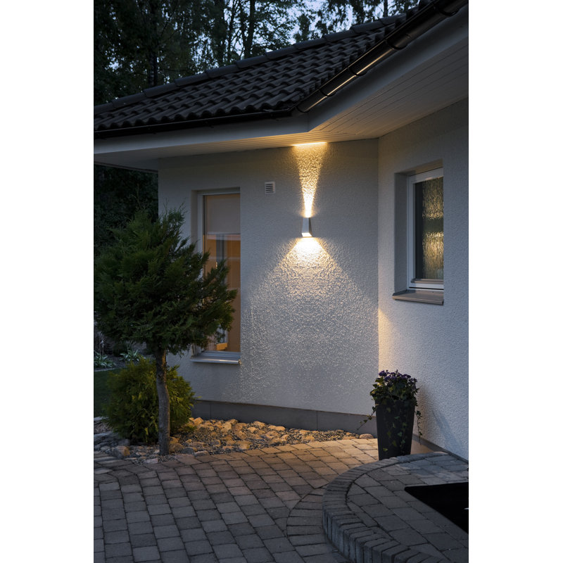 Imola Silver 2 - Bulb Integrated LED Outdoor Sconce, Aluminium