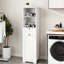 Armoire à linge blanche avec design innovant - un compartiment, tiroir, E1, peint pour une fonctionnalité améliorée