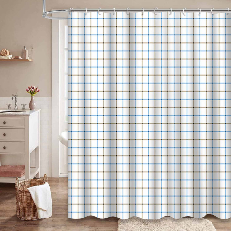 Rideau de douche avec 12 crochets, L 72 po x l 72 po