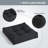 Set Of 2 21'' x 21'' Patio Chair Seat Cushion Pads Indoor/Outdoor Black-826787850-826787846