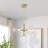 4-Light Modern Sputnik Sphere Clear Glass Bubble Chandelier-1426746405