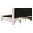 Kelaa Eastern King Boucle Wingback Platform Bed, No Box Spring Needed, White-1351350065