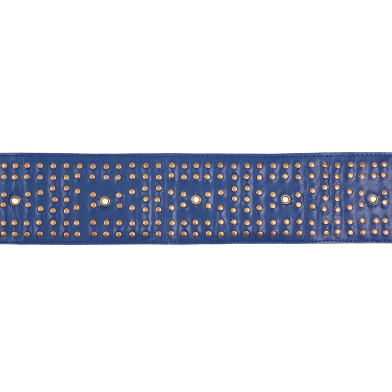 Garniture cloutée en cuir, Bleu marine