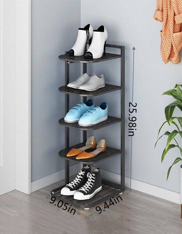 Rebrilliant 25.98/9.05/9.44 5 Pair Shoe Rack