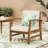 Wood Outdoor Chair With Classic Slat Panelling, 400 Lb Capacity Patio Stylish Panels, 33.05 Height Opt-1236781316
