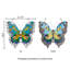 Panneau de vitrail à vitrail papillon 20,5 po H Tiffany
