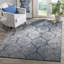 Tapis bleu marine / argenté Christa-826419285