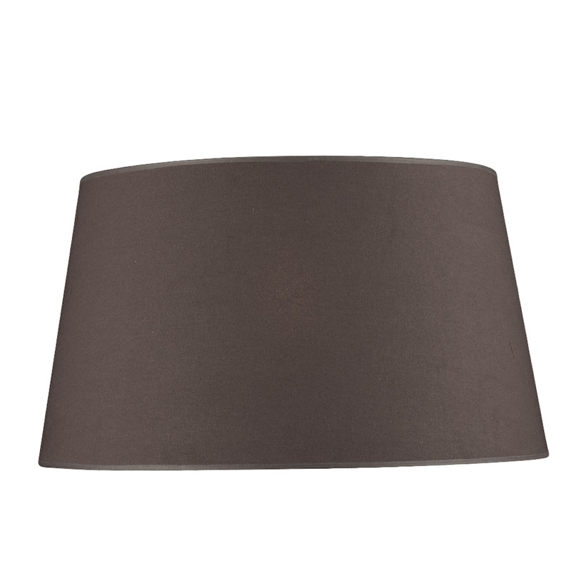 Renteria Cotton Empire Lamp Shade, Dark Grey, 30cm H x 55cm W x 55cm D