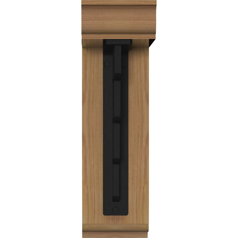 Support de fer traditionnel 4 po Diane, H 14 po x P 11 1/2 po, Cèdre rouge de l'Ouest l 3 1/2 po x T 2 po (lisse