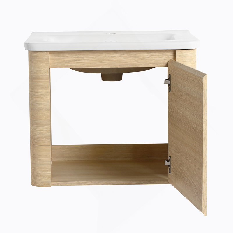 Meuble-lavabo mural avec lavabo et porte à fermeture en douceur, 24"