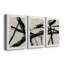Lines Crossed I - Ensemble de 3 peintures sur toile tendue-1436921454