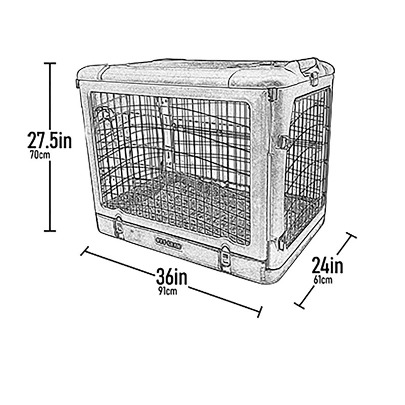 Caisse pour animaux, H 27,50 po x l 24,50 po x P 36,50 po
