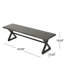 Banc de salle à manger d'extérieur en aluminium avec structure en acier