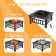 32'' Outdoor Square Fire Pit With Lid