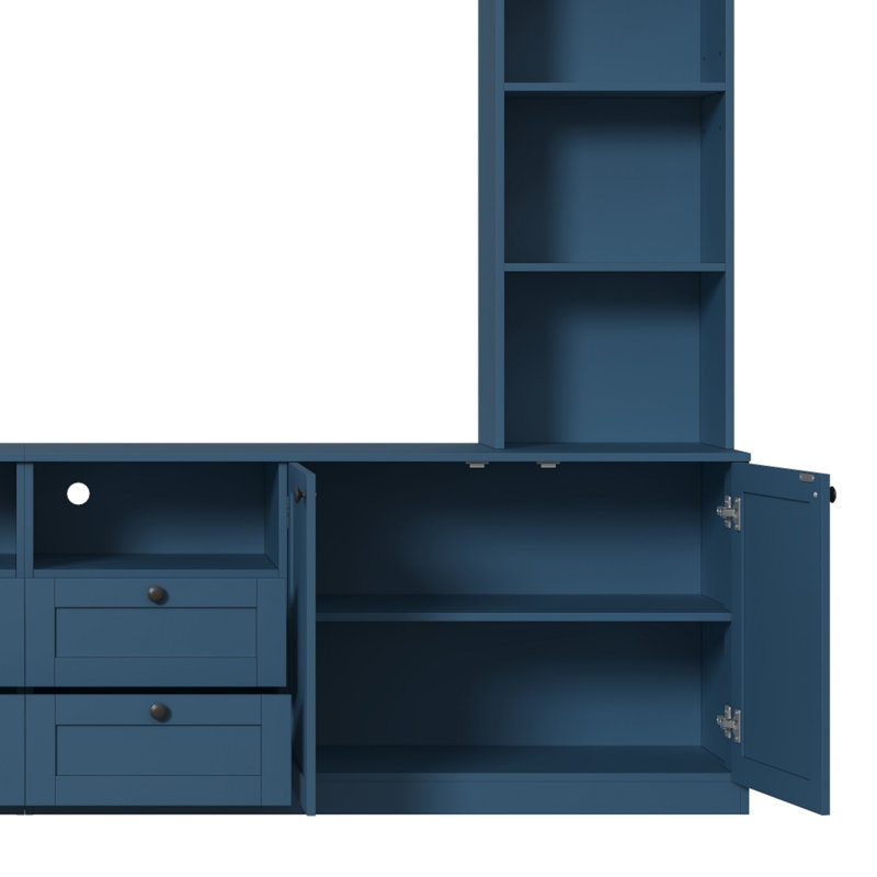 Meuble audio-vidéo Farmhouse Elegant, Bleu