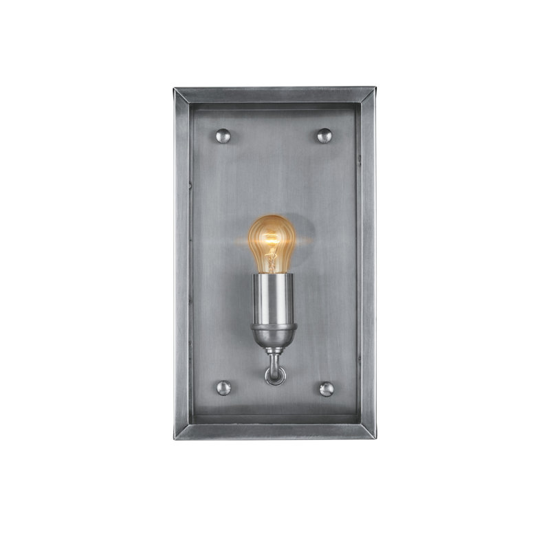 Applique murale d'extérieur en laiton Royster, Nickel
